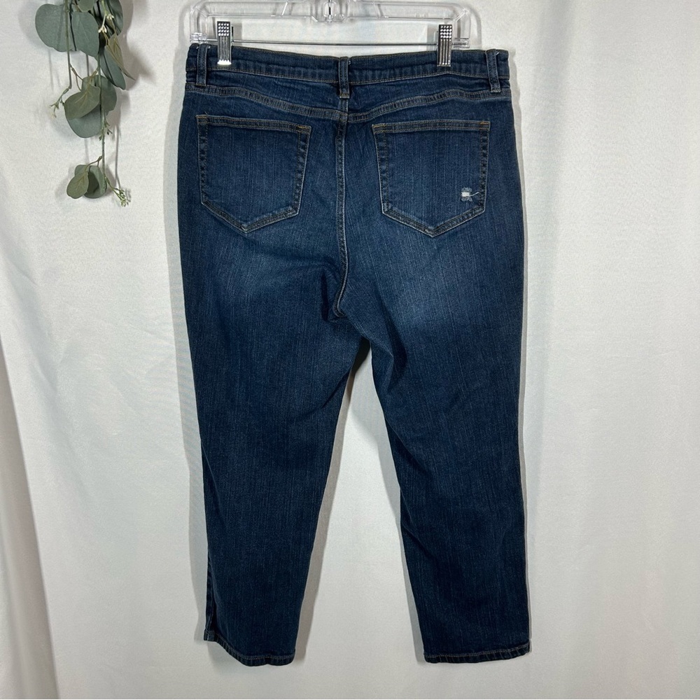 Studio by Denim&Co | High Rise Skinny Jeans Blue Distressed Women’s Size 12P - Picture 6 of 13
